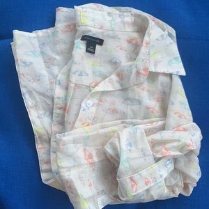 Ann Taylor Button Down umbrella shirt - never worn - size XS